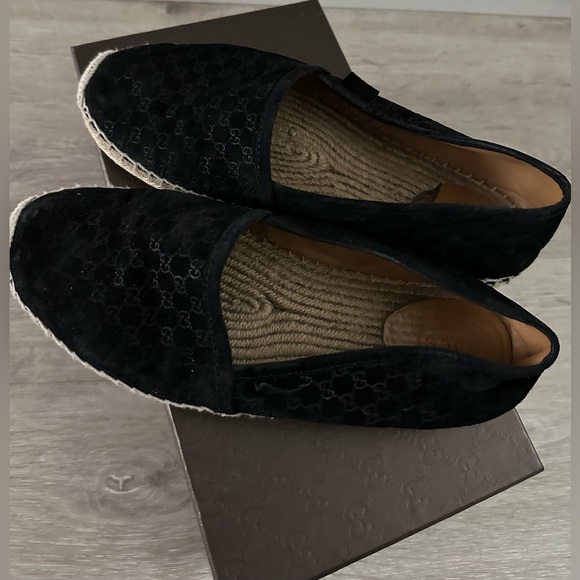 GUCCI Suede Black Espadrilles, Size 8.5/38.5 - Picture 6 of 7